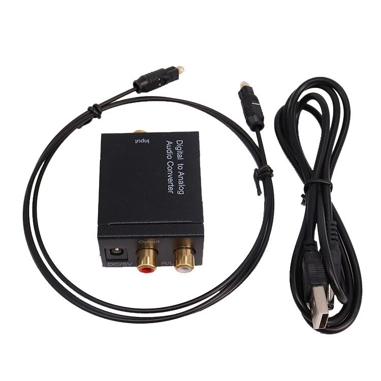Digital to Analog Audio Converter Digital Coaxial/Optical Fiber to Analog Box Digital to Analog: Default Title