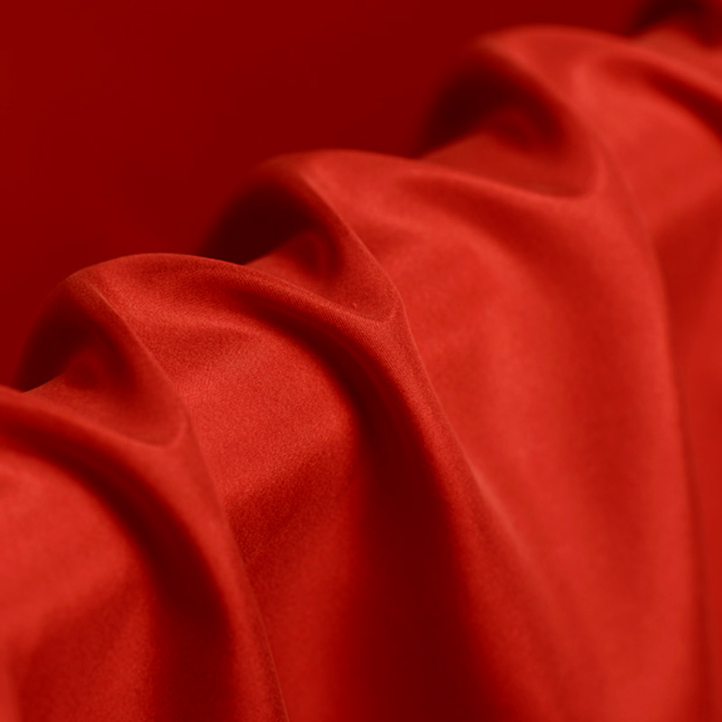 8mm silk habotai fabric rust red color 114cm width 45" in stock NO.18