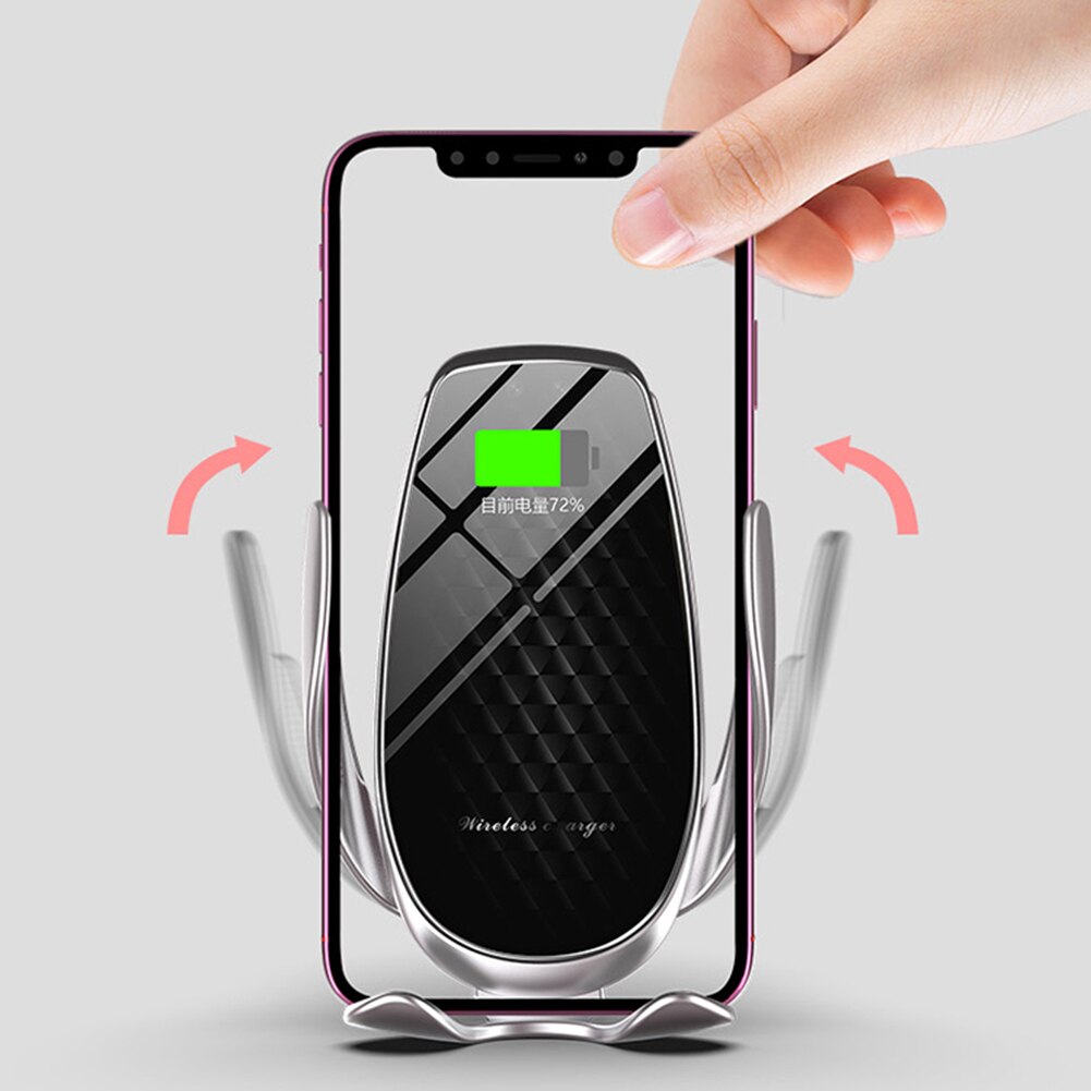 V3 15W Ricarica Veloce Sensore A Infrarossi Automatico di Bloccaggio Caricatore Senza Fili PhoneHolder montare Caricabatteria Da auto per IPhone Huawei Samsung