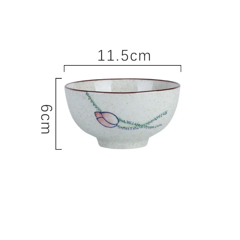 Ciotola di riso per uso domestico in ceramica da 4.5 pollici ristorante retrò giapponese stoviglie per la casa che mangiano piatti ciotola per zuppa: Blu