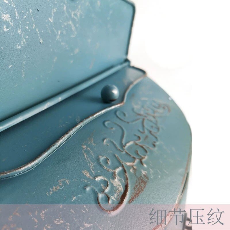 Distressed Retro Decorative Handicraft Metal Mailbox Letterbox Postbox Wall Decoration