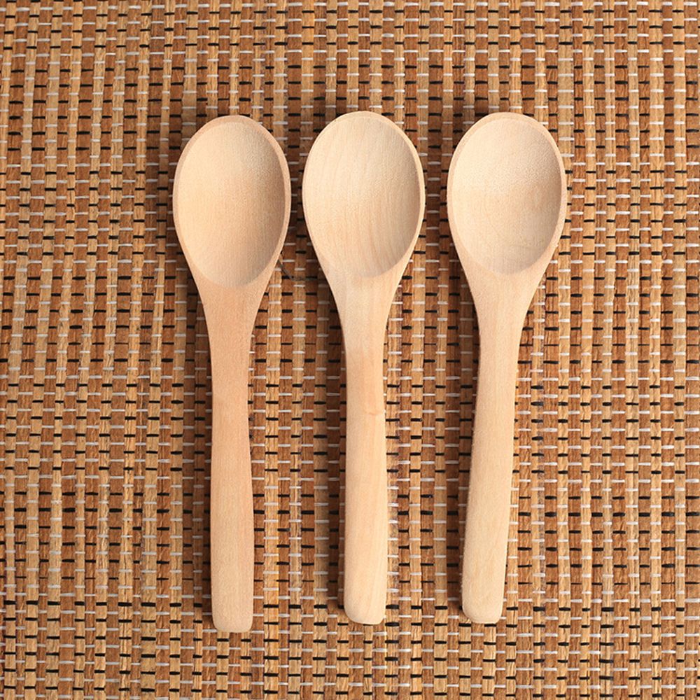 Utensilios de cocina para sopa, cuchara de té, cubertería de madera artesanal, cuchara para mermelada, cucharas de madera para cena, 1/3 unids/lote