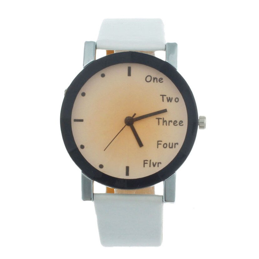 Neutral Leisure Letters Wrist Watches Motion Simulation Of Electronic Quartz Watch reloj kol saati Good-looking JUL 21: B