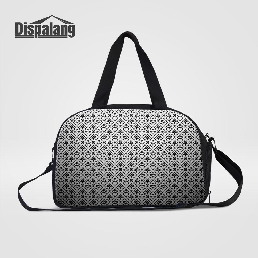 Dispalang Viaggio Duffle Borse A Righe Stella Stampa Sacchetto Dei Bagagli di Viaggio di Grande Capacità Sacchetto di Spalla Delle Donne Borse Da Viaggio Unisex: Grigio scuro