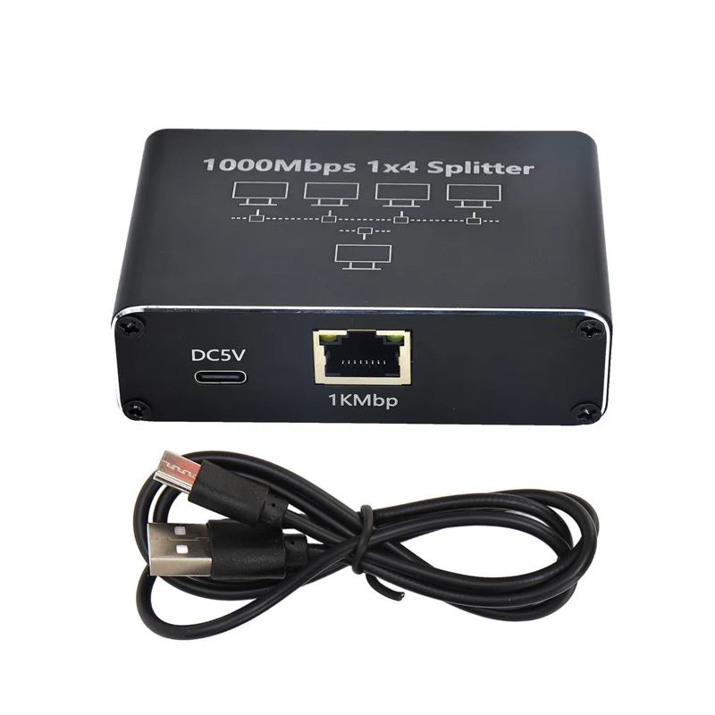 1000 mbps ethernet-splitteradapter nätverk lan 1-in 4-  rj45 1 to 2/3/4 samtidigt för router tv datorer