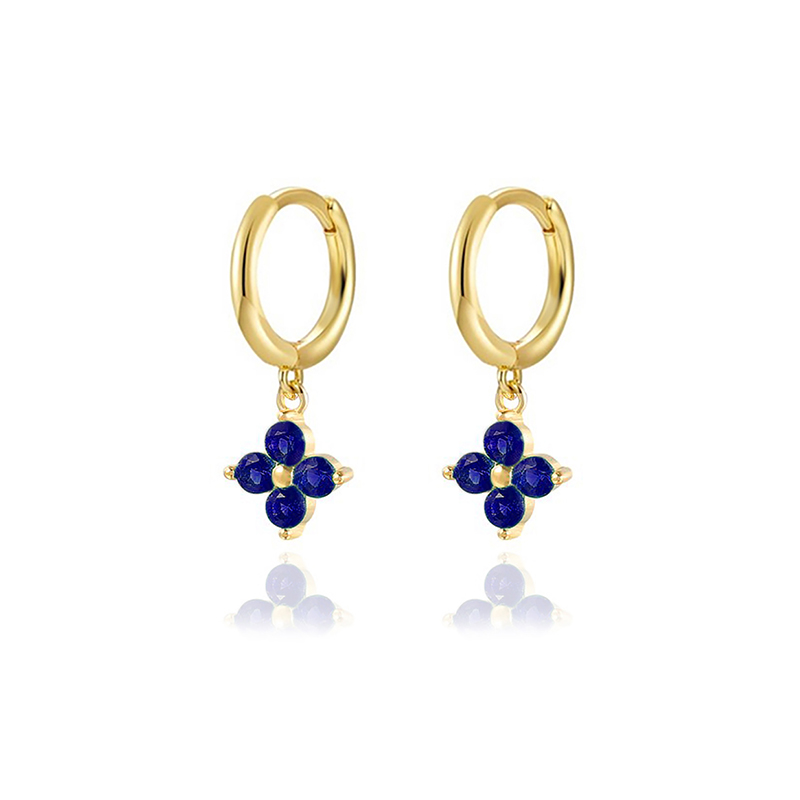 TIANDE-pendientes colgantes de cadena larga para mujer, Color dorado, Piercing de circonita, flor, joyería de 2023