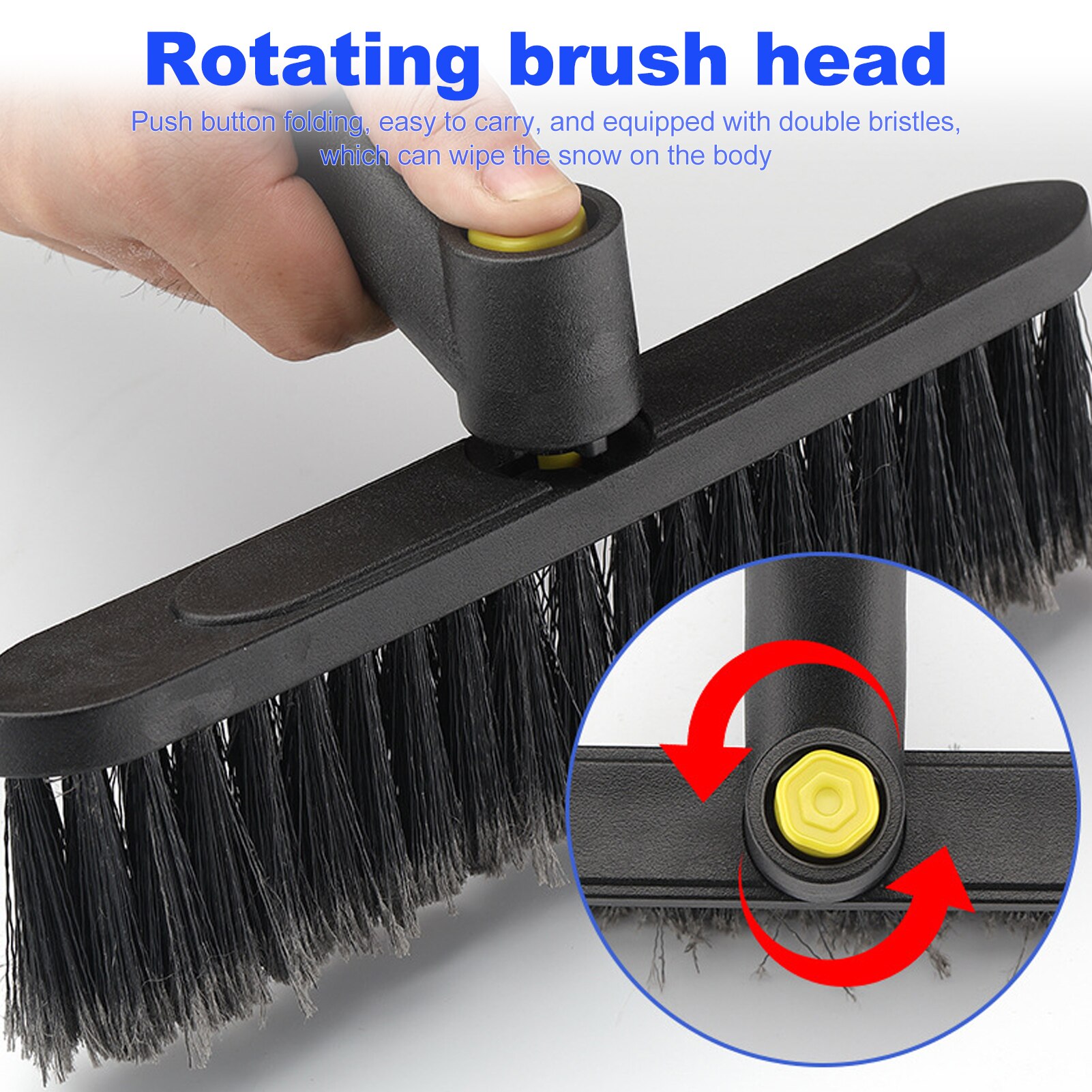 3-in-1 Car Cleaning Brush Ice Scraper Detachable Snow Shovel Brush Dust Remove Brush Auto Windshield Snow Brush