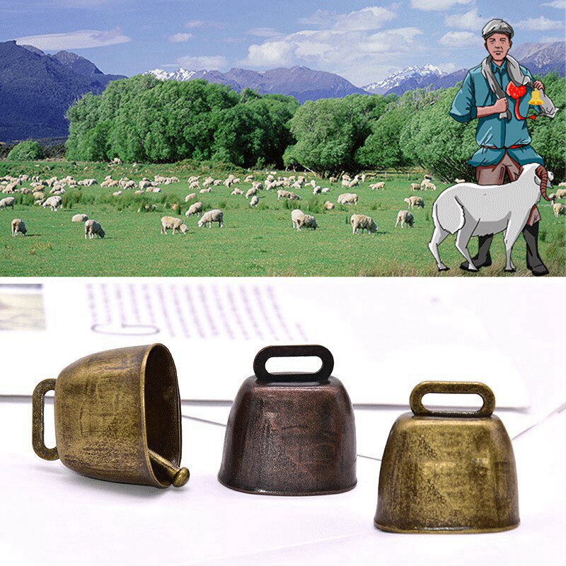 1pc Cow Horse Sheep Grazing Copper Bels Large Thicken Cattle Sheep Copper Bells Loud Crisp Spread Farther Loud Prevent Loss