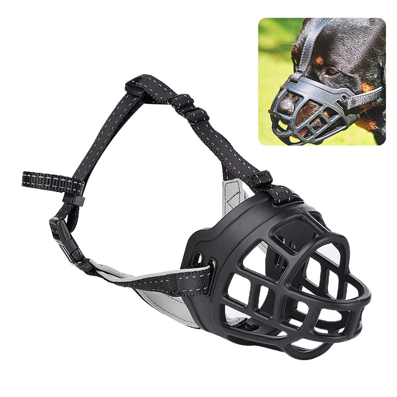 Dog Muzzles Pet Soft Barking Silicone Ventilated Dog Mouth Mask Outdoor Anti Bark Bite Dogs Muzzle For Pitbull Retriever Bulldog