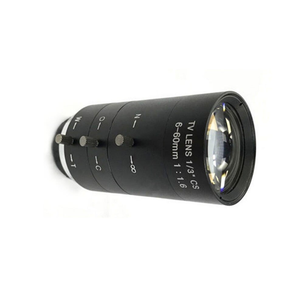 6-60mm CS C Mount Lens Manual IRIS ZOOM Varifocal F1.6 CCTV video lens for CCTV Camera Industrial Microscope
