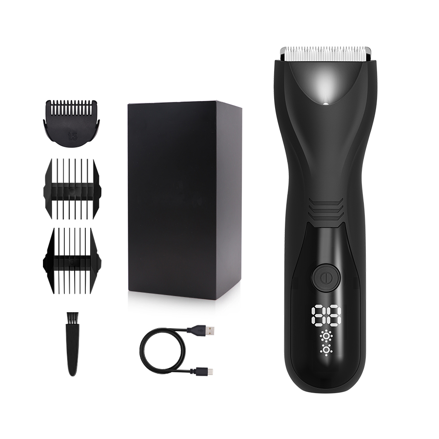 Body Hair Trimmer, Groin&Body Manscape Trimmer For Men, Electric Ball Shaver Groomer, Pubic Grooming Clipper Male R: WHITE