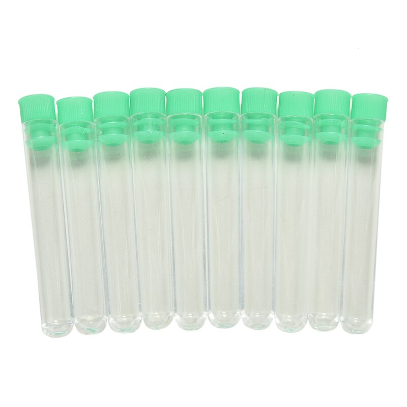 Laboratory hard plastic tube polystyrene test tubes high transparency clear tubes with green cap stopper school lab supply 10PCS