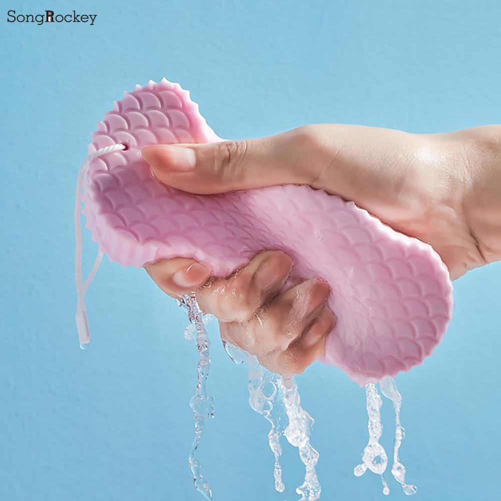 Koreansk fiber kroppsskrubb bad svamp eksfolierende børste magiske baderomsprodukter husholdningsvarer hjem hage