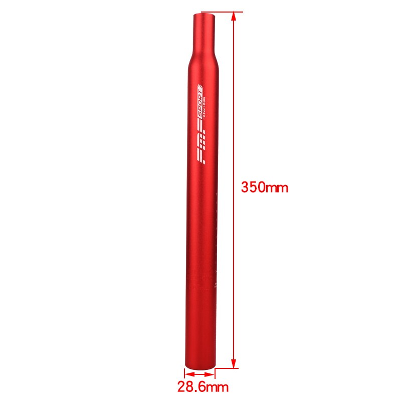 Mountain Bike Aluminum Alloy Seat tube 25.4/27.2/28.6/33.9mm*350mm/550mm Lengthened Bicycle Seat Post: 28.6X350 RED