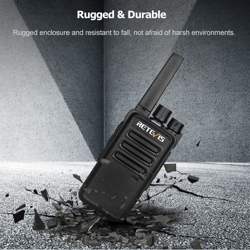 Retevis Walkie Talkie 2 Stück RT668 PMR 446 FRS Walkie-Talkies Zwei-Wege-Radio Tragbare Kommunikationsausrüstung PTT-Radio Hotel Café