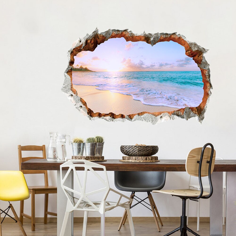 3D Seaside Town 1074 Wall Sticker