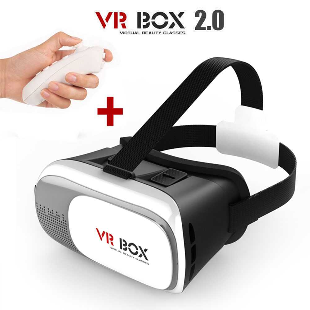 Vr Doos Virtual Reality Headset Met 3D Bril En Bluetooth Afstandsbediening Voor Universal Mobile Telefoon Samsung Htc Android Ios