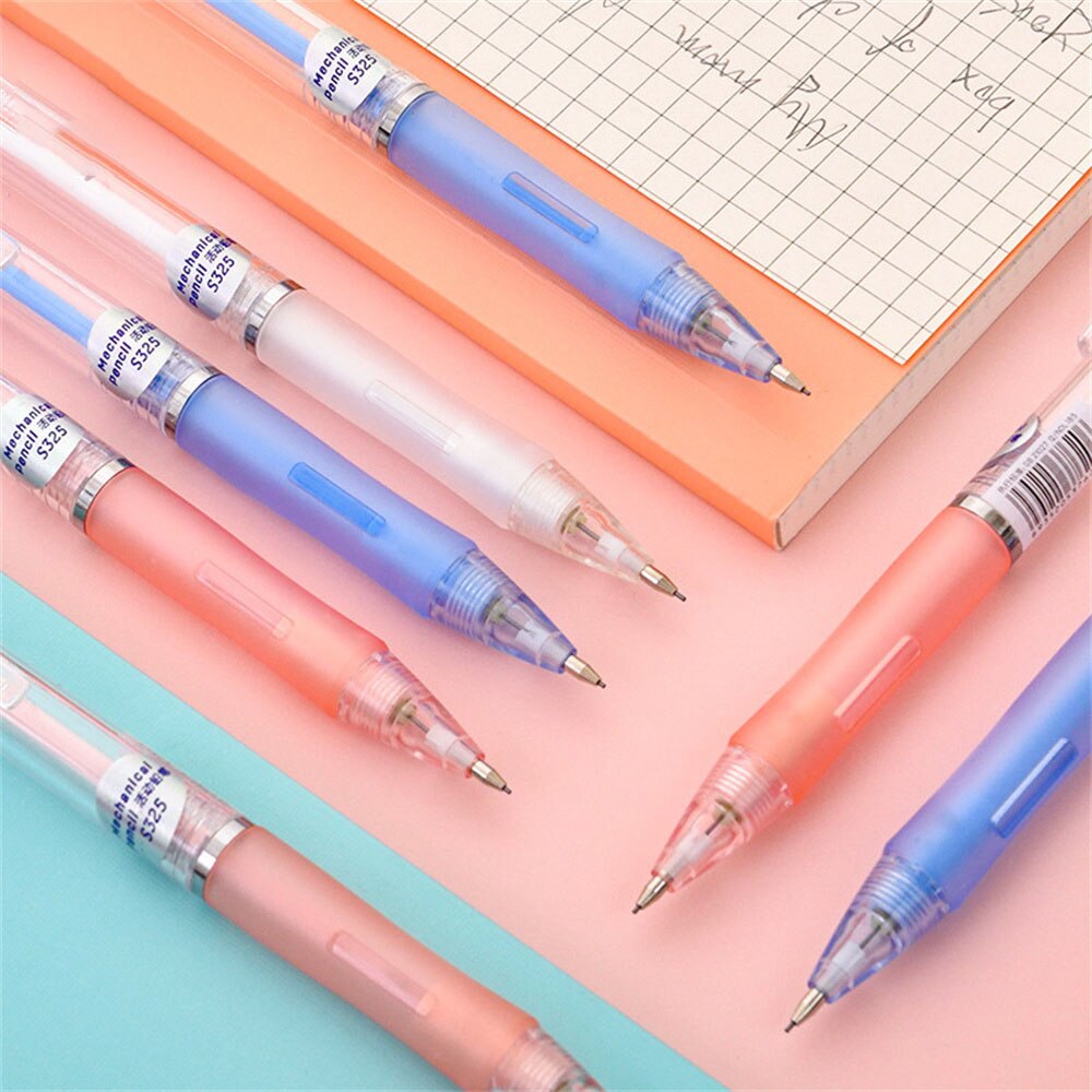 1pc 0.5/0.7mm Mechanical Pencil 2B Automatic Pencils Press Pen Drawing Stationery Student School Office Supplies for Kids