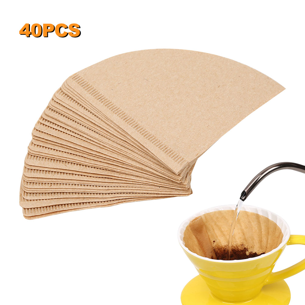 Coffee Filter Paper Unbleached 100% Natural Coffee Filter Paper V60 Style Coffee Maker Fits 1-2 Cups 2020NEW Fast Deliver