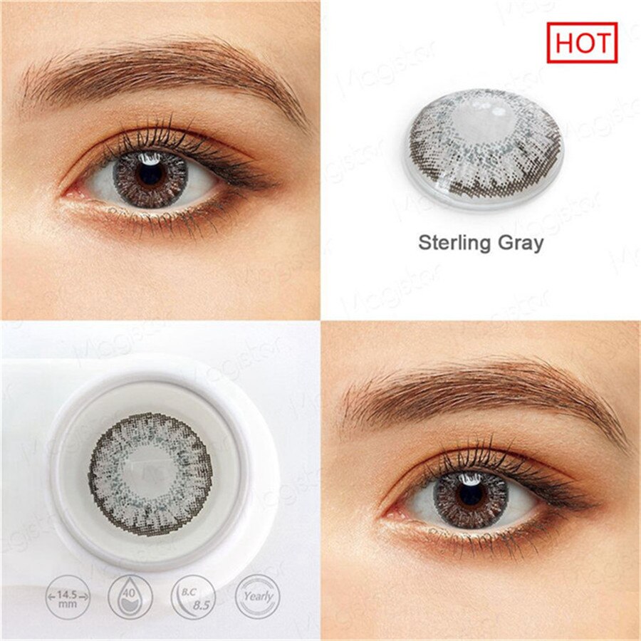Lentillas de colores con ojos grandes para mujer, lentillas cosméticas de colores para pupila, maquillaje para de Halloween, 1 par: 5