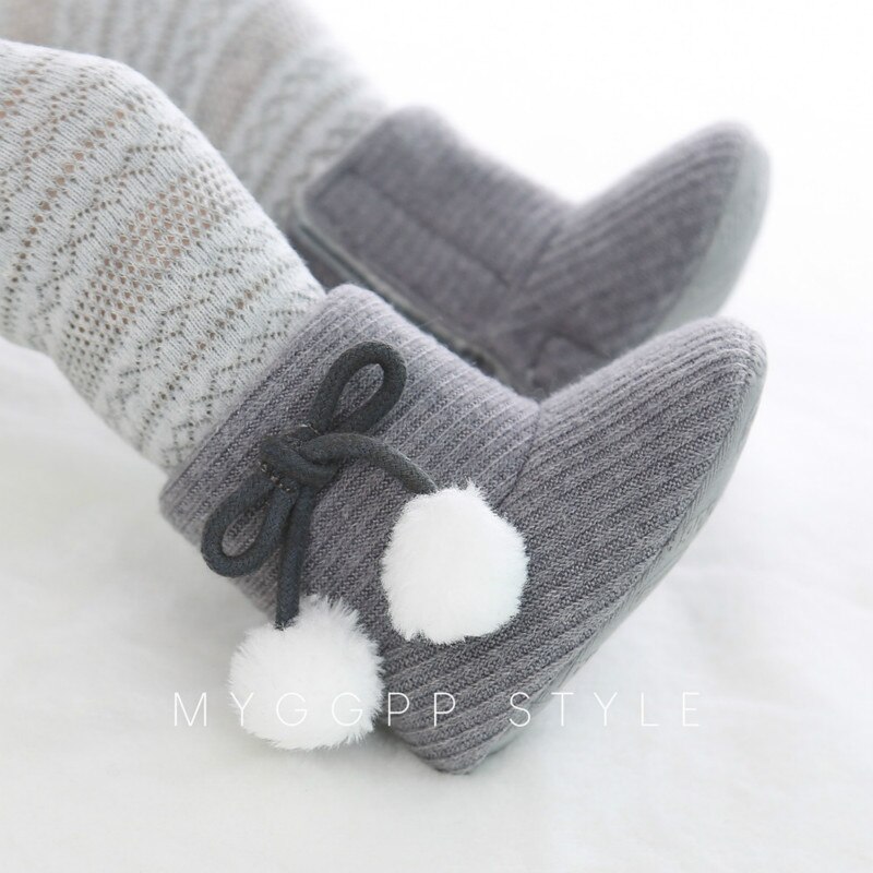 Winter Jongen Meisjes Baby Solid Soft Cotton Zool Snowboots Warme Wieg Schoenen Peuter Laarzen Lopen UK