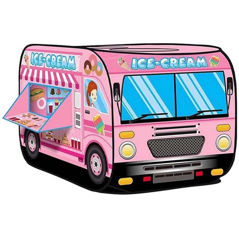 Tienda de juegos para niños, camión de helados, casa de juegos plegable para interiores y exteriores, para niños pequeños, niños y niñas