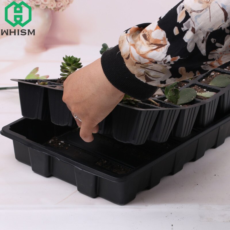 3PCS 12/24Cells Growth Trays with Cover Mini Propagator Seedling Tray for Seed Starting Growing Plants Gardening Nursery Pots