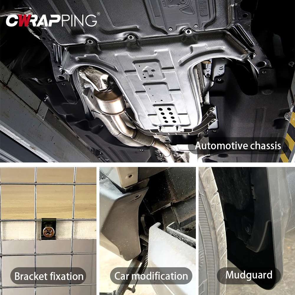 Clip de sujeción para coche, , herramienta de Clip de tornillo de Metal tipo U para bandeja inferior de motor, protector contra salpicaduras, tornillo de parachoques, accesorios para coche