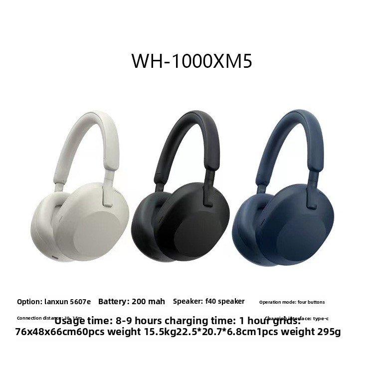 2025 Neue, hochwertige WH-1000XM5 am Kopf montierte Bluetooth-Kopfhörer mit kabellosem Vollohr-Anruf-Kopfhörer