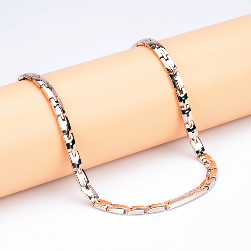 ARADOO Magnetic Health Energy Anti-Radiation Strengthen Immunity Stay Slim Improve Skin Magnet Necklace: Rose gold