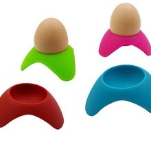 1pc æg sæde farverig silikone sæt ægget mad kvalitet silikone æg kop holder hvile æg ramme sæde  ok 0516