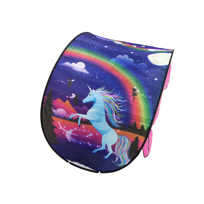 w górę namiot z łóżkiem dla dzieci niemowlę kreskówka śnieżny składany przenośny domek robić zabawy pocieszający robić spania kryty odkryty namiot kempingowy dla dzieci: 5