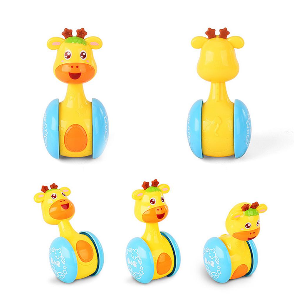 None Giraffe Tumbler Doll Roly-poly Baby Toys Cute Rattles Ring Bell Newborns 3-12 Month Early Educational Toy