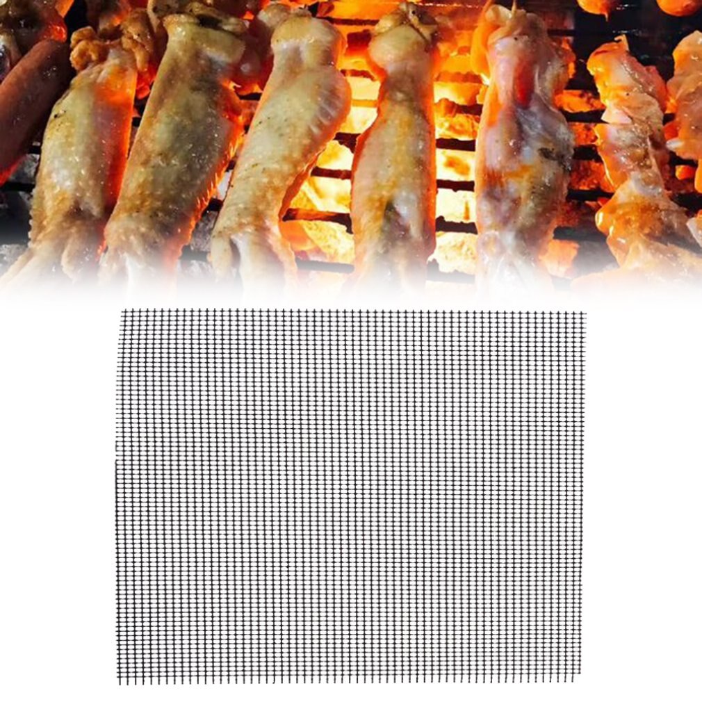 Bbq mesh matt grille Nett matte ikke-pinne grillet ptfe grillmatte