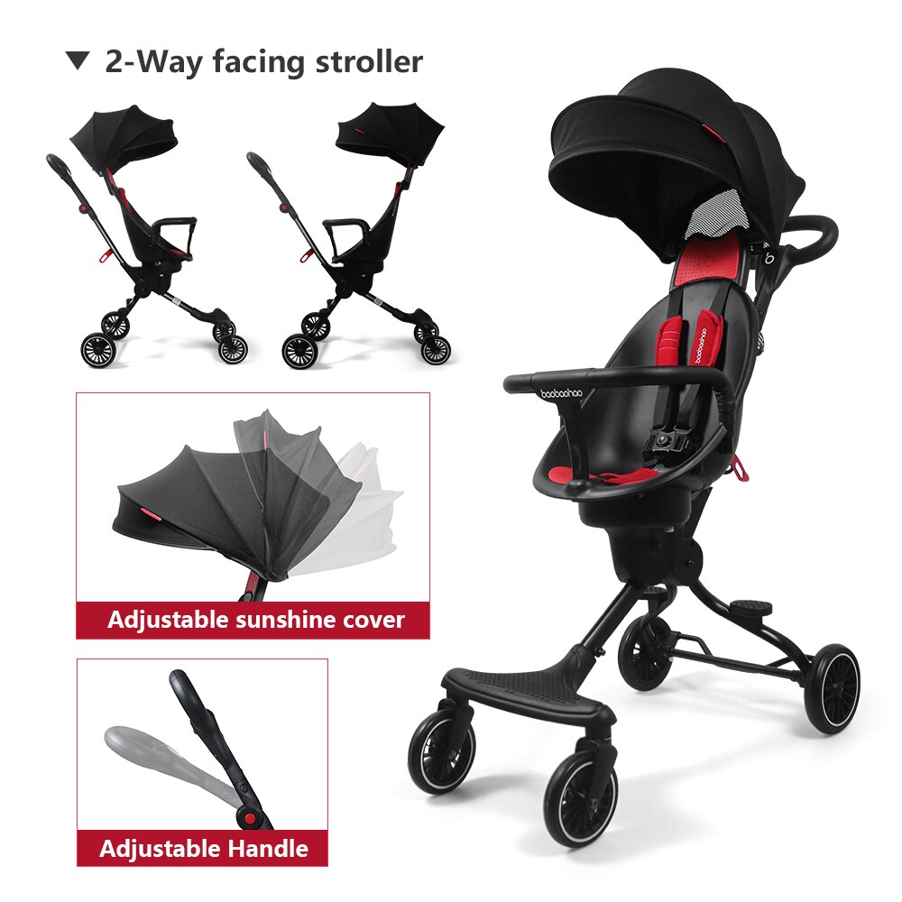 Deluxe Baby Stroller Wagon Portable Folding Baby Car Lightweight Pram Baby Carriage Stroller to Spain Germany Netherlands