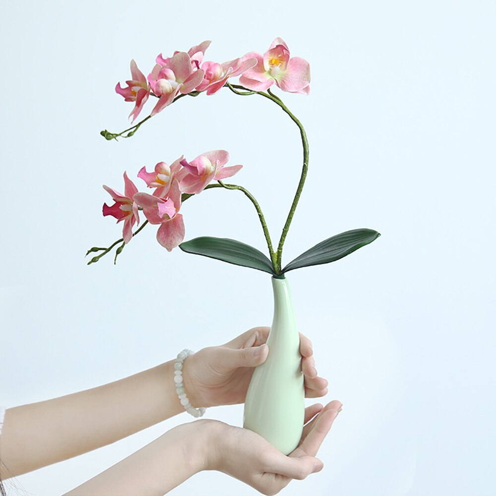 Artificial Flower Branch Silk Artificial Moth Orchid Butterfly Orchid for DIY House Wedding Festival Home Decoration