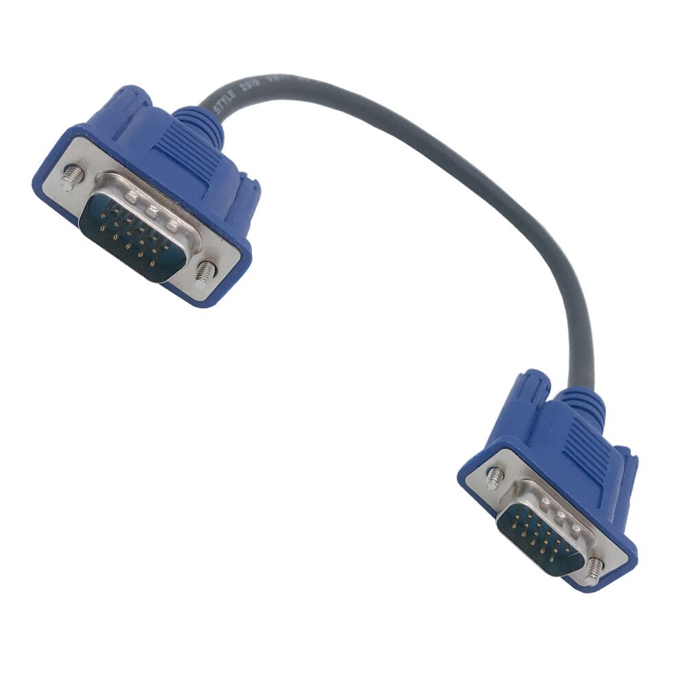 HD15Pin VGA D-Sub Korte Video Kabel Snoer Male naar Male M/M Man-vrouw en Vrouwelijke om Vrouwelijke RGB Kabel voor Monitor 25cm 0.25m