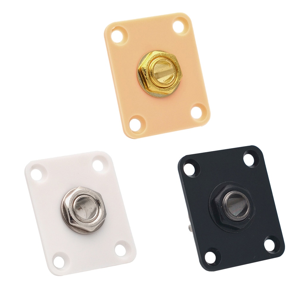 Vierkante Elektrische Gitaar Output Jack Socket Plaat Voor Les Paul Vervanging 3 Kleuren