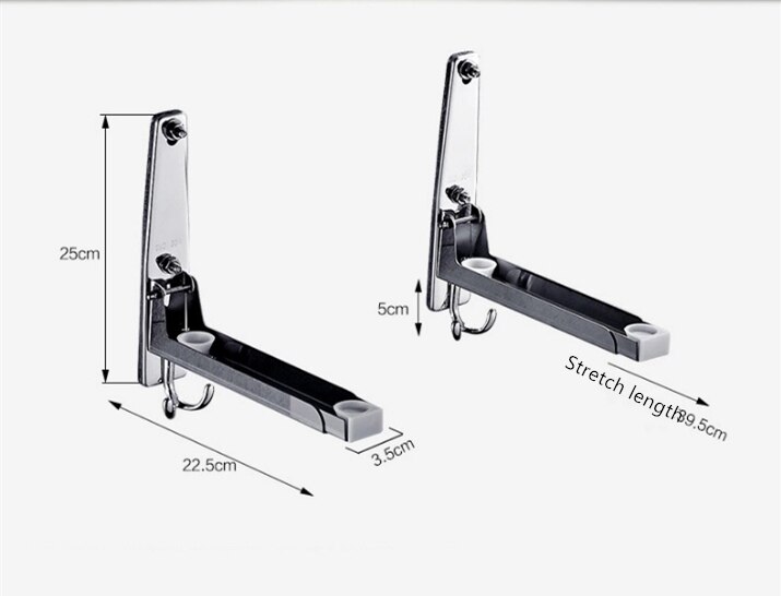 Rvs Magnetron Opvouwbare Oven Plank Rack Ondersteuning Frame Stretch Verstelbare Muurbeugel Houder Keuken Opslag