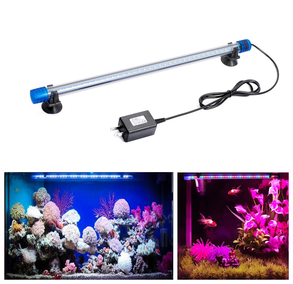 20-50CM Aquarium Light LED Fish Tank Submersible Light Lamp Waterproof Underwater LED Lights Aquarium Lighting