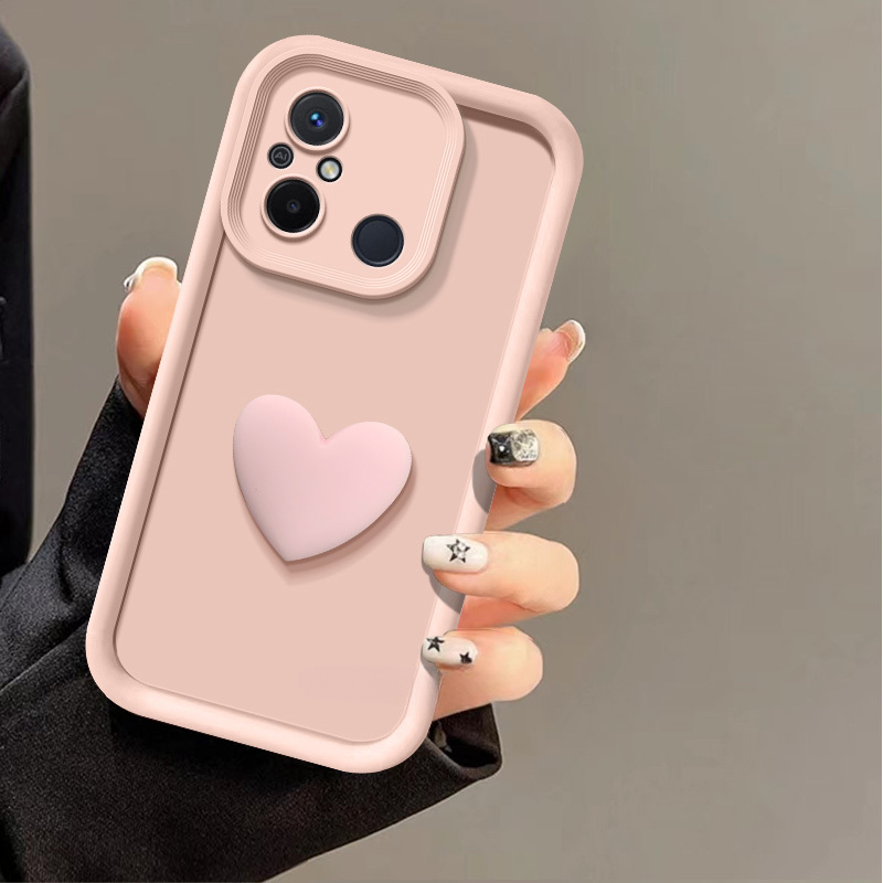 Silikonowe etui ochronne na obiektyw aparatu kocham serce dla Xiaomi Redmi 13C 12 12C 10 10C 10A 9 9A 9C Pokrowiec na telefon