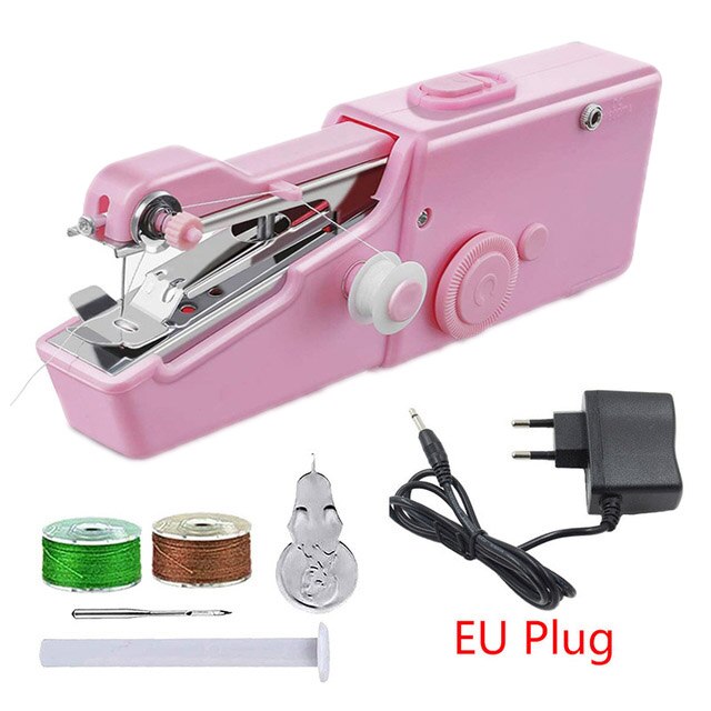 Portable Mini Sewing Machine Electric Stitch Mending Clothes Machine Cordless Household Tool Fabric Clothing Kids Cloth: B3