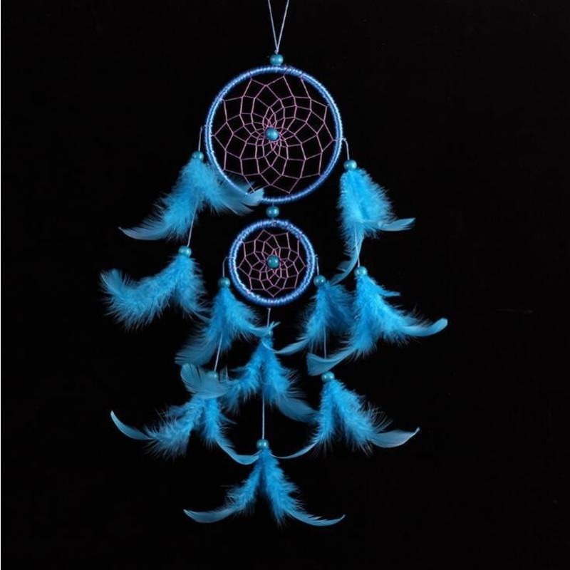atrapasueños decoración de la habitación tejido de plumas atrapar el ángulo del sueño atrapasueños campanas de viento mascota religiosa de estilo indio