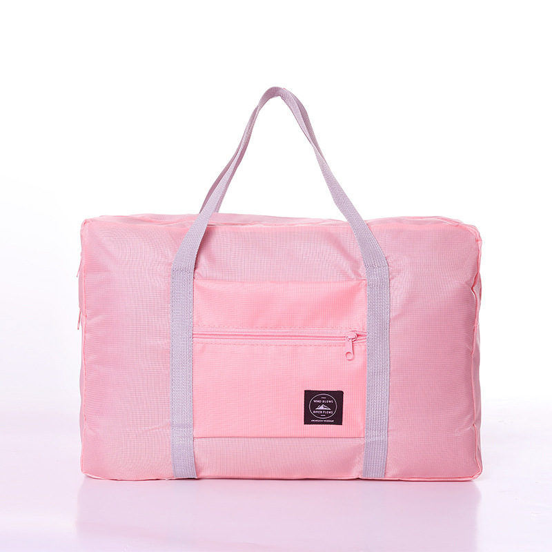 Multifunktions Große Kapazität Reisetasche Ultraleicht Klapp Sport Tasche für Frauen Männer Handtasche Nylon Polyester Wasserdicht Fitnessstudio Tasche: Rosa