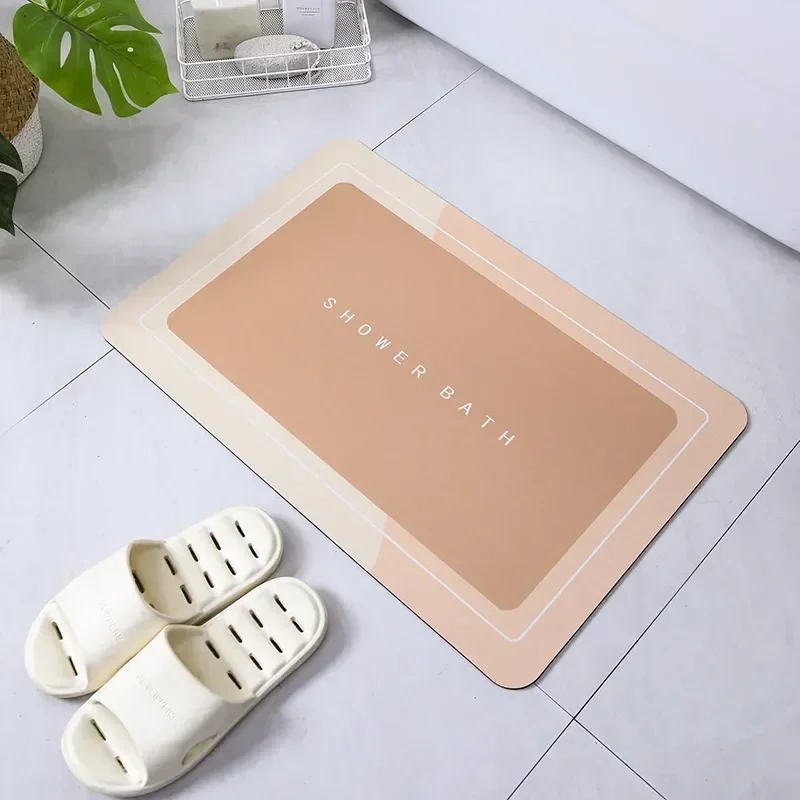 Saugfähige Badezimmer-Badematte, rutschfester Duschteppich, schnell trocknende Badematten, Küche, Eingang, Fußmatten, Heim-Fußmatte, Badewannen-Teppich: green