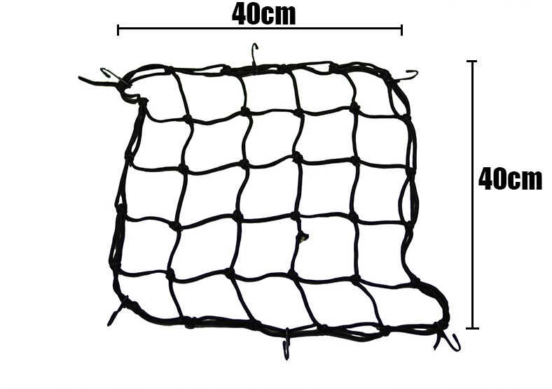 30x30cm 40x40cm motocicleta 6 ganchos red elástica almacenamiento de motocicleta casco tanque equipaje gancho malla accesorios de motocicleta: Castaño