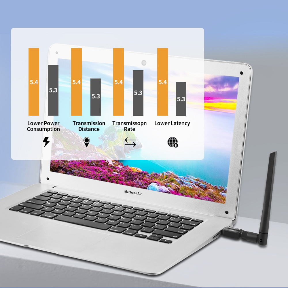 USB Bluetooth 5.4 Receiver Transmitter Free Driver Audio Dongle Bluetooth Adapter for PC Windows 11/10/8.1 Home Mouse Keyboard