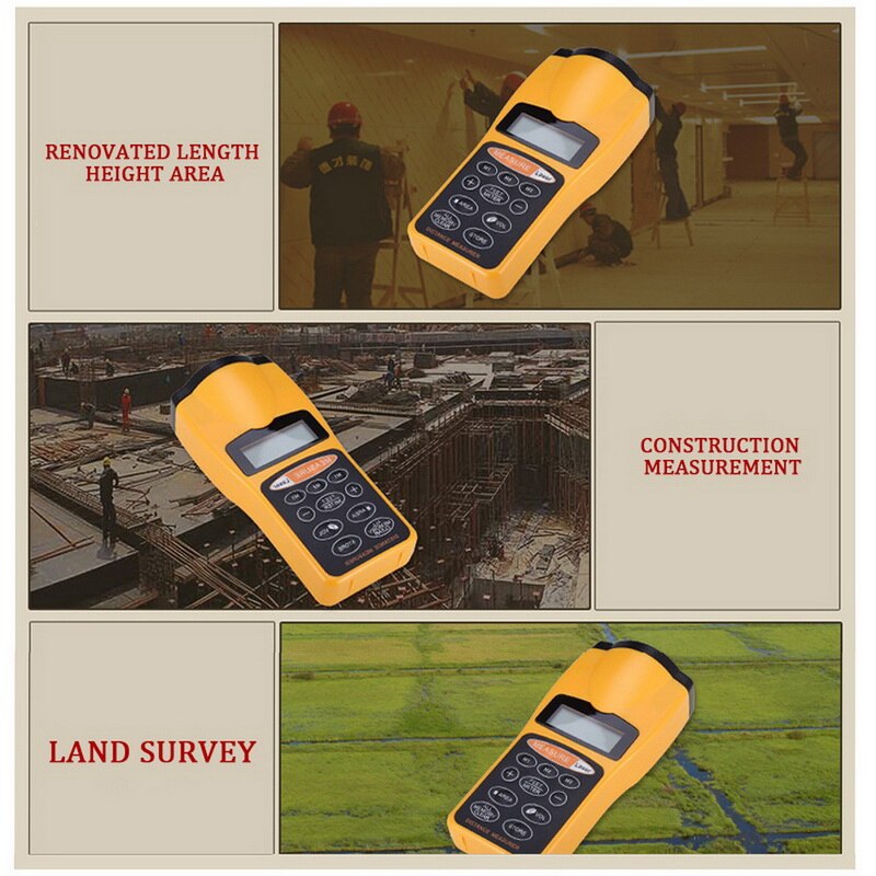 -3007 Multifunctional LCD Digital Rangefinders Ultrasonic Rangefinder Handheld Rangefinder Electronic Measuring Instrument