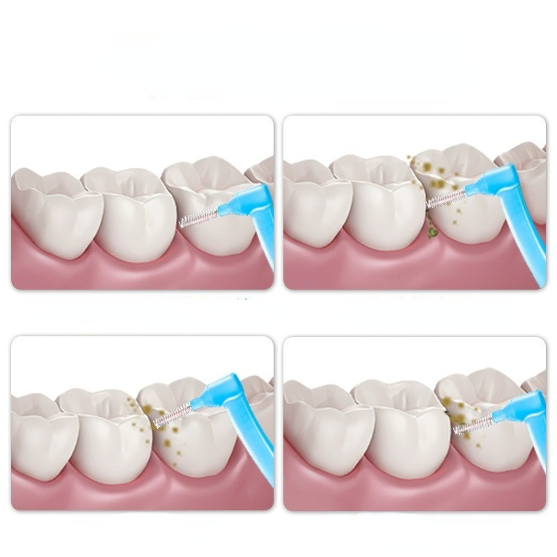 10PCS/lot Oral Hygiene Dental Toothpick Tooth Pick Brush Teeth Cleaning Tooth Flossing Head Soft Interdental Brush Eco-friendly