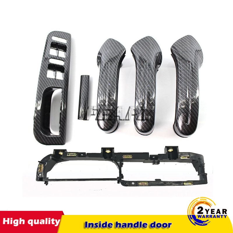 Wnętrze z włókna węglowego uchwyt klamka wewnętrzna podłokietnik drzwi pasuje robić 1999-2004 Volkswagen Bora golf 4 MK4 dla strumień ta
